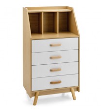 4-Drawer Dresser with 2 Anti-Tipping Kits for Bedroom-Natural