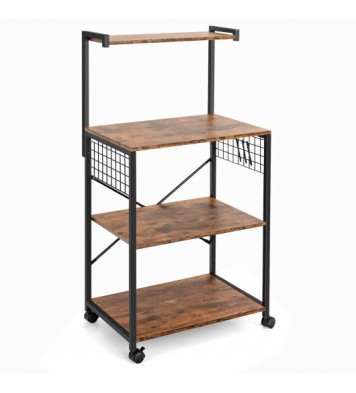 4-Tier Kitchen Baker's Rack on Wheels