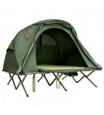 2-Person Outdoor Camping Tent with External Cover-Green