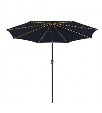 10 Feet Patio Umbrella with 112 Solar Lights and Crank Handle-Coffee