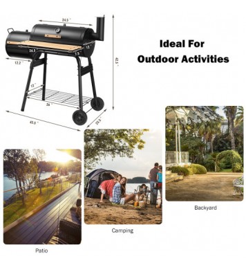 Outdoor BBQ Grill Barbecue Pit Patio Cooker