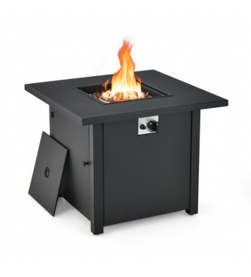 50 000 BTU 32 Inch Square Propane Gas Fire Pit Table