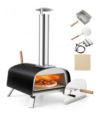 Portable Multi-Fuel Pizza Oven with Pizza Stone and Pizza Peel