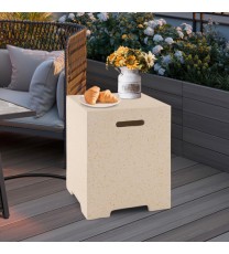 2-in-1 Gas Tank Holder Side Table with Protective Cover