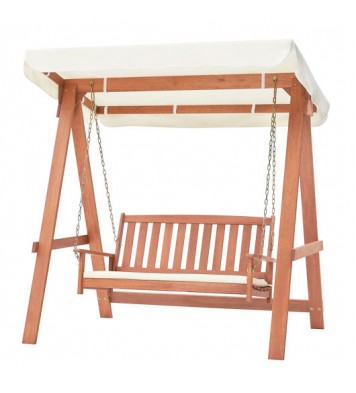 Outdoor 2-Seat Swing Bench w/ith A Frame and Sturdy Metal Hanging Chainsx