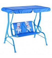 Outdoor Kids Patio Swing Bench with Canopy 2 Seats