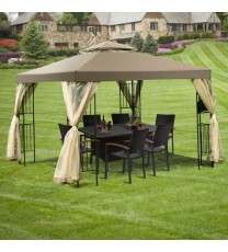 10 Feet x 10 Feet Awning Patio Screw-free Structure Canopy Tent