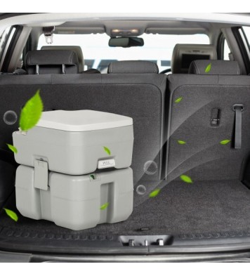 5.3 Gallon Portable Travel Toilet with Piston Pump Flush