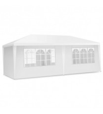 10 x 20 Feet 6 Sidewalls Canopy Tent with Carry Bag-White