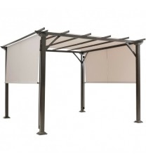 10 x 10 Feet Metal Frame Patio Furniture Shelter-Beige