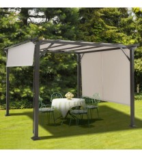 10 x 10 Feet Metal Frame Patio Furniture Shelter-Beige