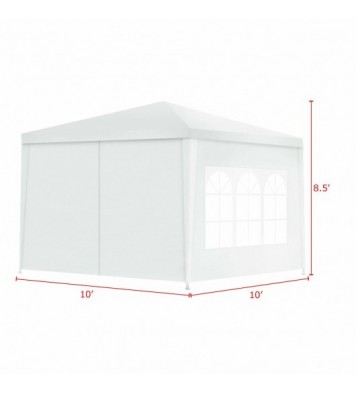 10 x 10 Feet Outdoor Side Walls Canopy Tent with 4 Removable Sidewalls