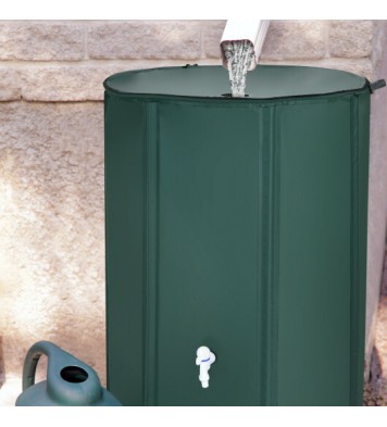 100 Gallon Portable Rain Barrel Water Collector Tank with Spigot Filter