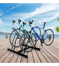 Bike Stand Cycling Rack Floor Storage Organizer for 2-Bicycle