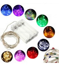 3M 30 LED Battery Operated Silver Wire Multi-Color String Fairy Light Wedding Xmas Tree Decor 4.5V