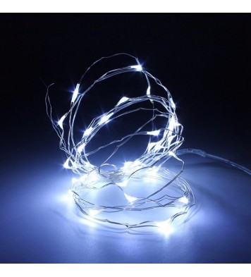 4M 40 LED Silver Wire Fairy String Light Battery Powered Waterproof Xmas Party Decor