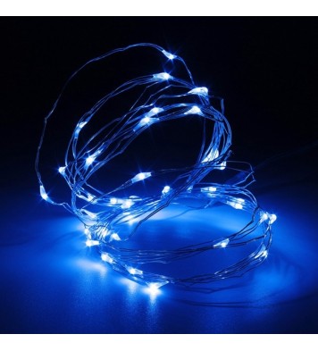 4M 40 LED Silver Wire Fairy String Light Battery Powered Waterproof Xmas Party Decor