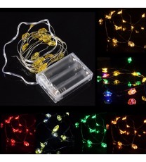 2M 18 LED Battery Powered Santa Claus String Fairy Light For Xmas Party Weddinng Decor Christmas Decorations Clearance Christmas Lights