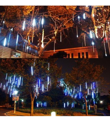 10Tubes 30cm 300LED Meteor Shower Rain Light Christmas Xmas Tree Decor with Driver US Plug