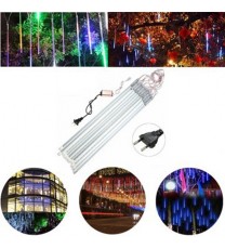 50cm 10Tubes 540LED Meteor Shower Rain Light Christmas Xmas Tree Decor with Driver EU Plug