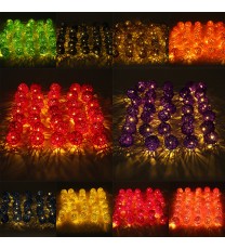 35 LED Rattan Ball String Light Home Garden Fairy Colorful Lamp Wedding Party Xmas Decor