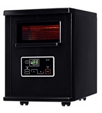 1500 W Electric Portable Remote Infrared Heater - Color: Black