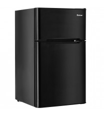 3.2 cu ft. Compact Stainless Steel Refrigerator-Black - Color: Black