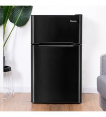 3.2 cu ft. Compact Stainless Steel Refrigerator-Black - Color: Black