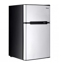 3.2 cu ft. Compact Stainless Steel Refrigerator-Gray - Color: Gray