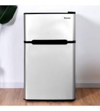 3.2 cu ft. Compact Stainless Steel Refrigerator-Gray - Color: Gray