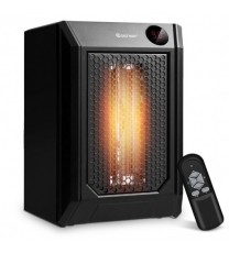 1500 W Remote Control Portable Electric Digital Quartz Space Heater - Color: Black