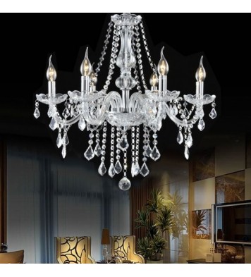 Elegant Crystal Chandelier Ceiling Light - Color: Transparent