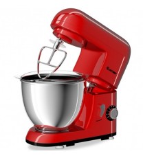 4.3 Qt 550 W Tilt-Head Stainless Steel Bowl Electric Food Stand Mixer-Red - Color: Red