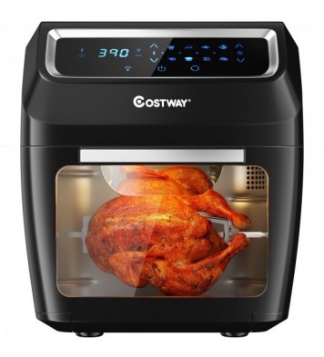 1700W Electric Air Fryer Oven 8-In-1 Barbecue Dryer with Accessories-Black - Color: Black