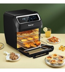 1700W Electric Air Fryer Oven 8-In-1 Barbecue Dryer with Accessories-Black - Color: Black