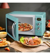 0.9 Cu.ft Retro Countertop Compact Microwave Oven-Green - Color: Green