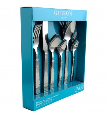 Gibson Prato 24 Piece Stainless Steel Flatware Set