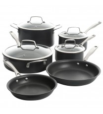 Kenmore Pro Arbor Heights 10 Piece Nonstick Aluminum Cookware Set in Black