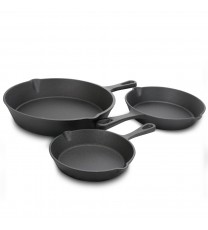 Gibson General Store Addlestone 3 Piece Preseasoned Cast Iron Skillet Set