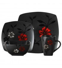 Gibson 16-Piece Evening Blossom Dinnerware Set