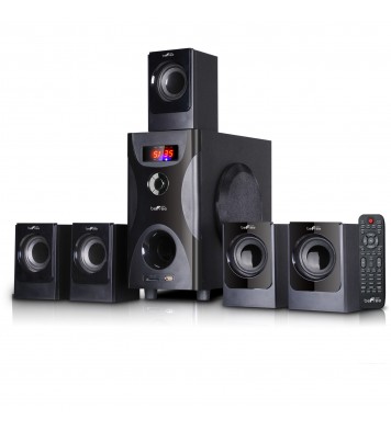 beFree Sound 5.1 Channel Surround Sound Bluetooth Speaker System in Black