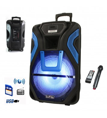 beFree Sound 15 Inch Rechargeable Bluetooth Portable Party PA Speaker System With SD/FM/USB Inputs