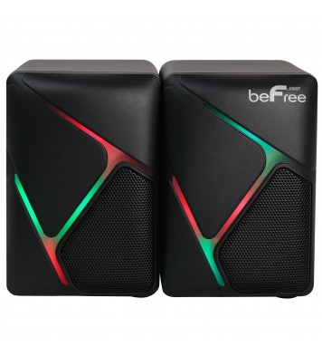 beFree Sound Dual Compact LED Gaming Speakers