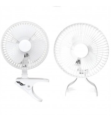 Optimus 6 in Convertible Personal Clip-on/Table Fan in White