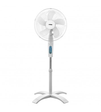 Optimus 16 in. Wave Oscillating 3-Speed Stand Fan with Remote Control