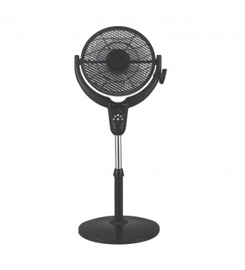 Optimus 14 Inch Louver Rotating Oscil Pedestal Air Circulator with Remote, LED and Timer