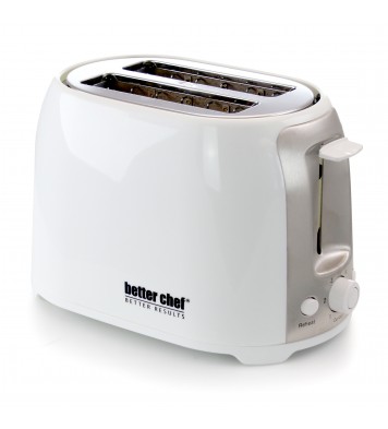 Better Chef Cool Touch Wide-Slot Toaster- White