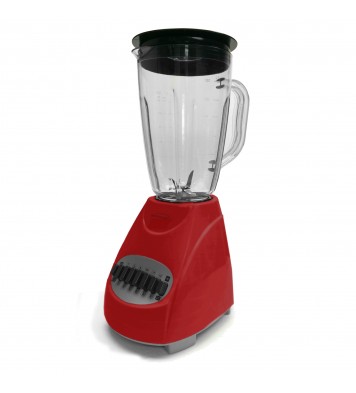 Brentwood 12 Speed Blender with Glass Jar in Red