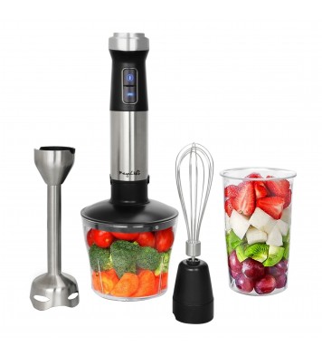 MegaChef 4 in 1 Multipurpose Immersion Hand Blender With Speed Control and Accessories