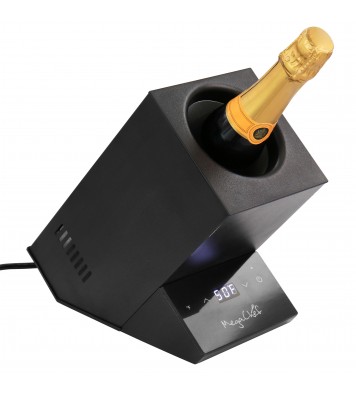 MegaChef Electric Wine Chiller with Digital Display in Black